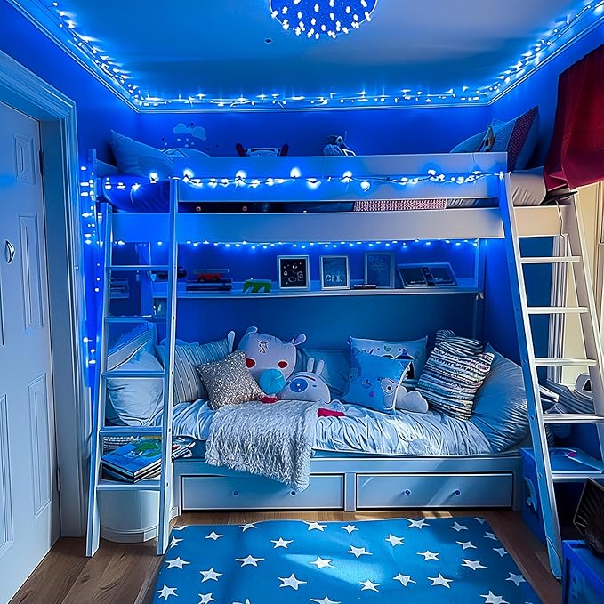 String Lights 600 LED Blue 168 ft Waterproof Indoor/Outdoor