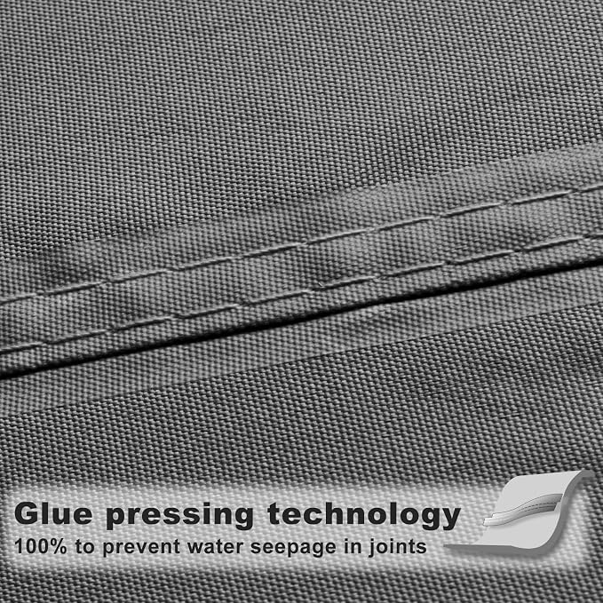 SUNNY GUARD Waterproof Sun Shade Sail 9' x 16' Charcoal Rectangle UV Block - Image 3