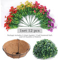 Artificial Flowers, 2 Hanging Baskets, 24 Flower Packs, Plastic