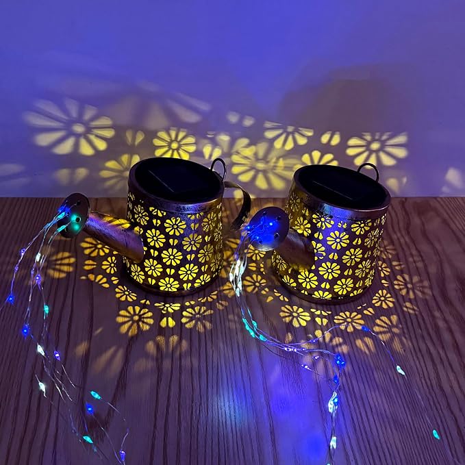 Solar Watering Can Lights Outdoor, IP65 Waterproof Garden Decor Solar Garden - Image 6