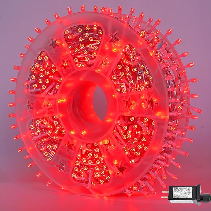 String Lights 165ft 500 LED Red Waterproof Outdoor Halloween