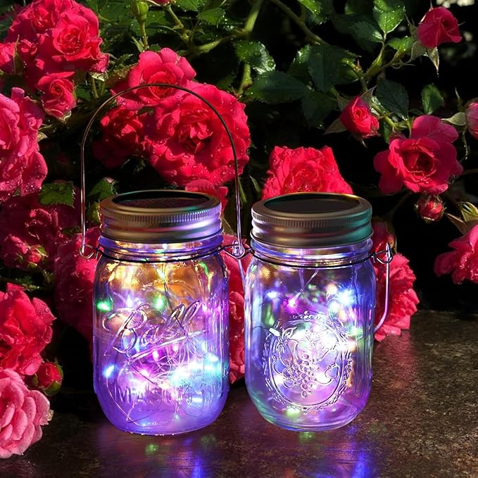 String Lights for Mason Jars, Solar, 6 Pack, 30 LEDs