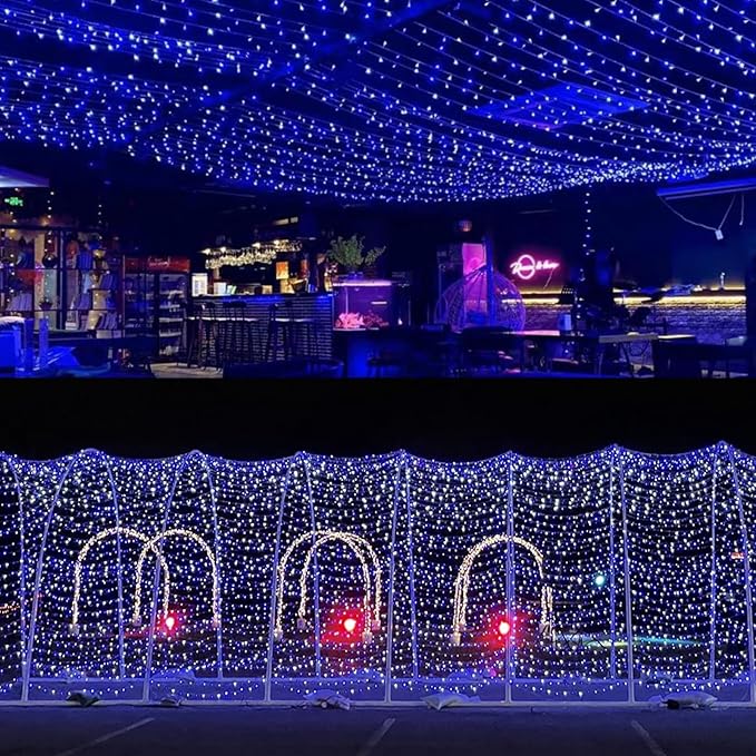 String Lights, 165ft 500 LED Outdoor Waterproof Blue