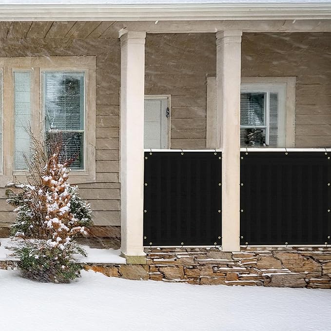 UPGRADE Privacy Fence Screen 5'x75' Black Outdoor 90% Visibility Blockage 170 - Image 7