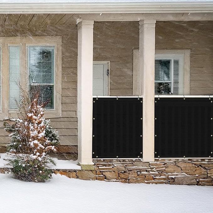 UPGRADE Privacy Fence Screen 5'x36' Black Outdoor 90% Visibility Blockage 170 - Image 7