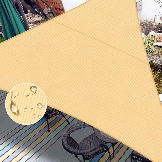 LOVE STORY Triangle 8'x8'x8' Waterproof Sun Shade Sail Canopy UV Block by LOVESTORY