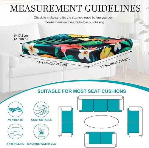12 Pcs Stretch Patio Cushion Covers, Outdoor Couch Covers Replacement, Outdoor - Image 2