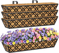 HFHOME 4 Pcs 30" Window Box Deck Railing Planter by HFHOME