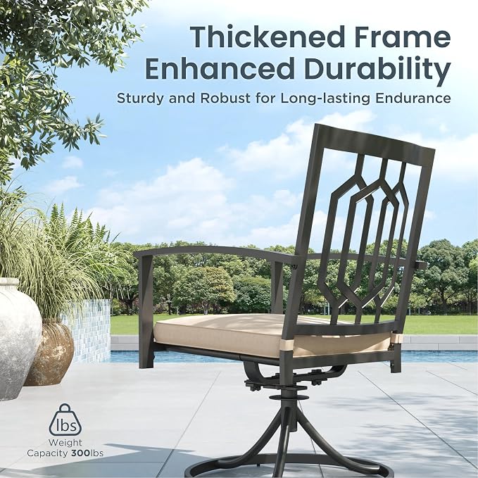 PHI VILLA 7 Pieces Patio Dining Set - Image 3