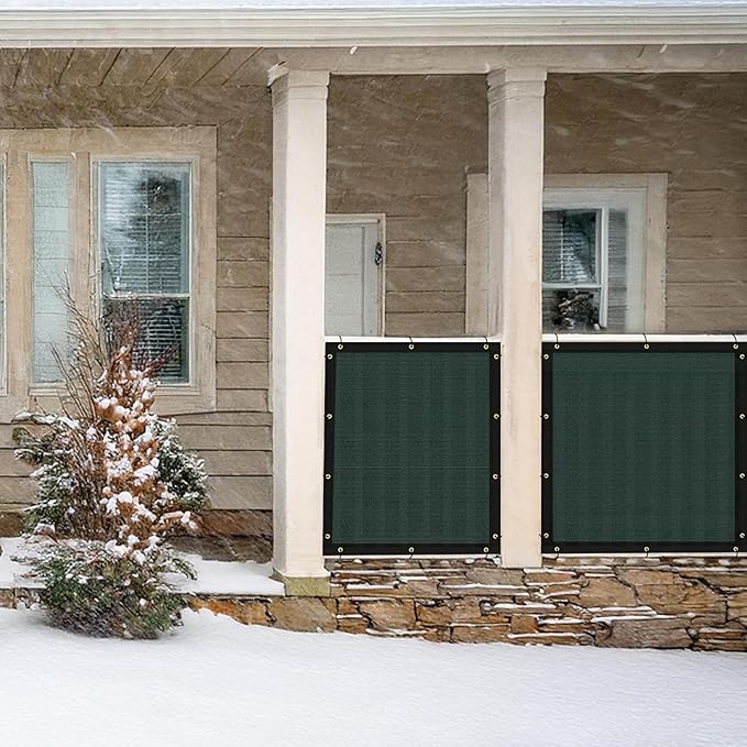 UPGRADE Privacy Fence Screen 4'x18' Dark Green Outdoor 90% Visibility Blockage - Image 8