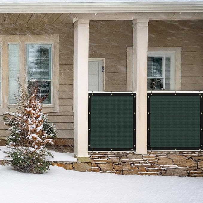 UPGRADE Privacy Fence Screen 6'x6' Dark Green Outdoor 90% Visibility Blockage - Image 8