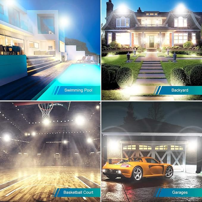 500W LED Flood Light Outdoor, 2750W Equivalent Super Bright FloodLight - Image 4