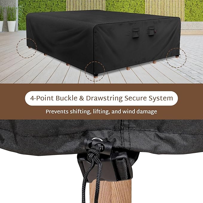 iBirdie Outdoor Patio Furniture Set Covers 128 x 64 inch fit 5 x 10 ft - Image 5