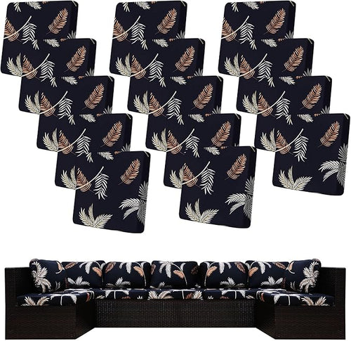 14Pcs Stretch Patio Cushion Covers, Outdoor Couch Covers Replacement, Outdoor by BIETYONE