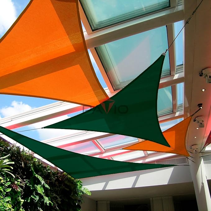 Patio Paradise 24' x 24' x 24' Sun Shade Sail Triangle Canopy Shade Cloth - Image 5