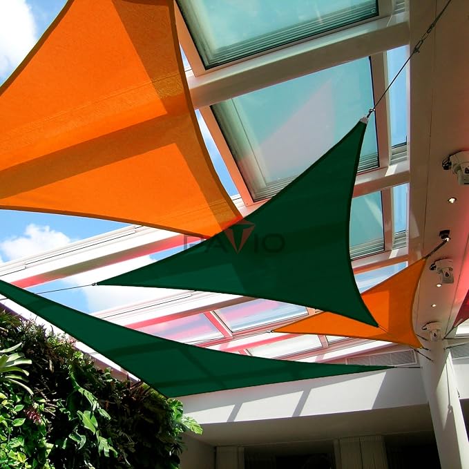 Patio Paradise 27' x 27' x 27' Sun Shade Sail Triangle Canopy Shade Cloth - Image 5
