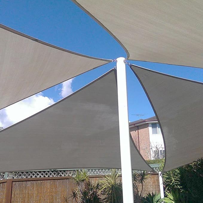 E&K Sunrise 12' x 12' x 12' Sun Shade Sail Triangle Canopy Shade Cover UV Block - Image 8