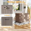 Deck Box, 35 Gallon Resin Storage Bench in Coffee, Lockable