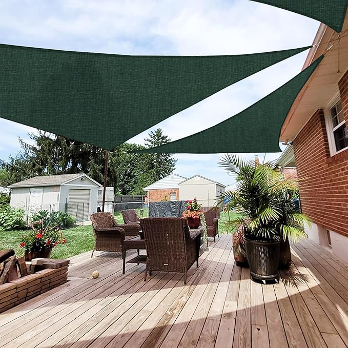 Patio Paradise 24' x 24' x 24' Sun Shade Sail Triangle Canopy Shade Cloth by Patio