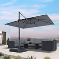 PURPLE LEAF 10' X 13' Patio Umbrella Outdoor Cantilever Rectangle Umbrella by PURPLELEAF