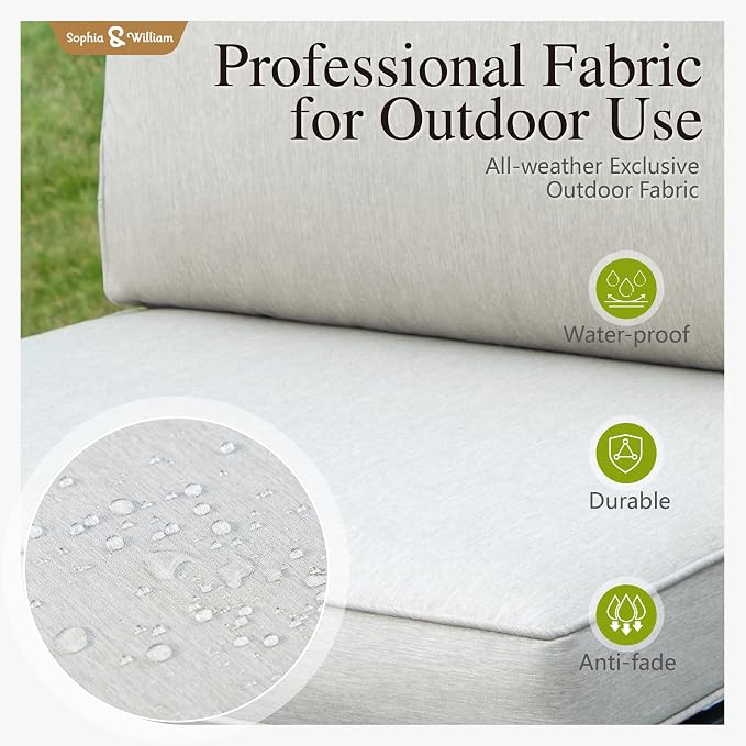 Sophia & William 9 Pieces Outdoor Patio Furniture Set - Image 2