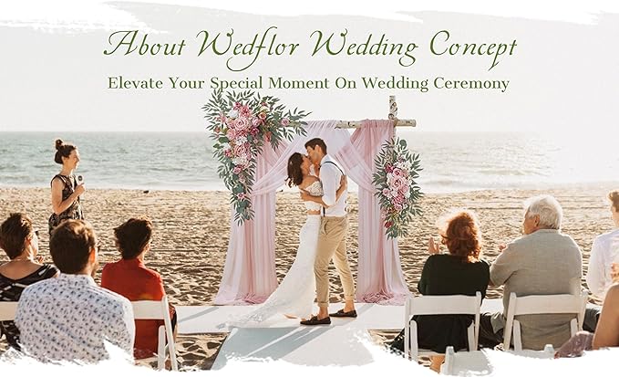 Artificial Flower Arch Decor Kit in Dusty Rose Silk with Drapes