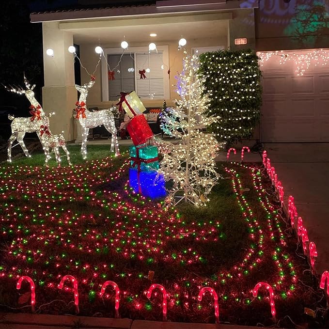 String Lights 500 LED, 165 ft, Red, Waterproof for Outdoor Use