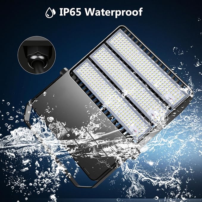 Flood Security Light, 50800 Lumen, 5000K, 360W, IP65 Black