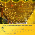 String Lights, 500 LED, 165 ft, Warm White, Outdoor Waterproof