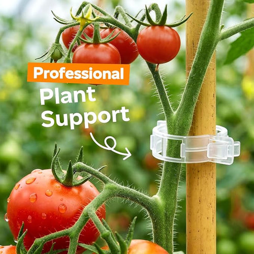 100pcs Tomato Clips for Climbing plants, Plastic Trellis Plant Support Clips - Image 2