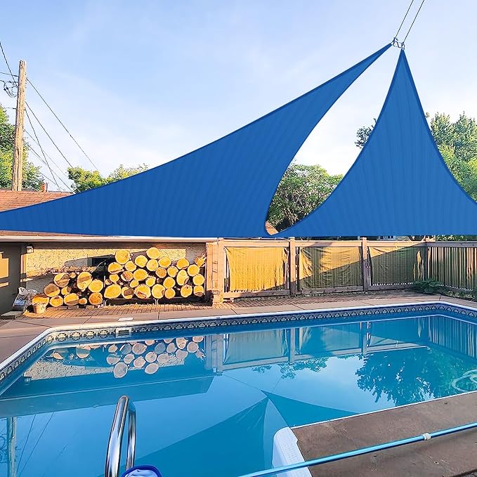 E&K Sunrise 14' x 14' x 14' Sun Shade Sail Triangle Canopy Shade Cover UV Block by EKSUNRISEINC