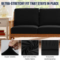 Sofa Covers, 4 Pack Black Stretch Outdoor Cushion Slipcovers