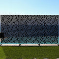 Garden Privacy Screen, Black Dotted Line Metal Freestanding Divider 74 in