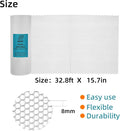 Decorative Fences Roll, 15.7 x 32.8 Ft White Polyethylene Netting