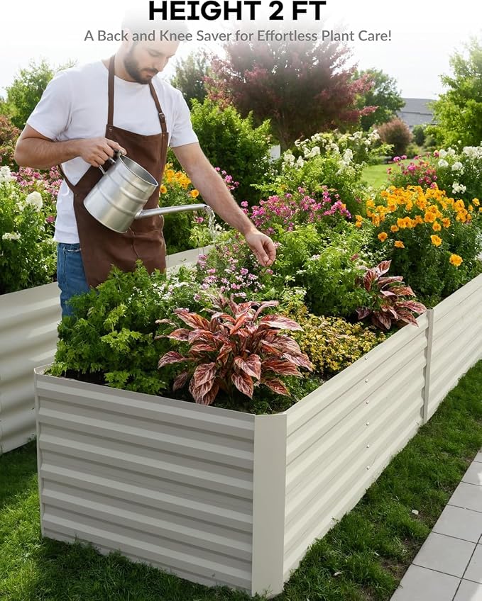 Garvee 2PCS 6x3x2ft Galvanized Raised Garden Bed Outdoor, Rust-Resistant Raised - Image 7