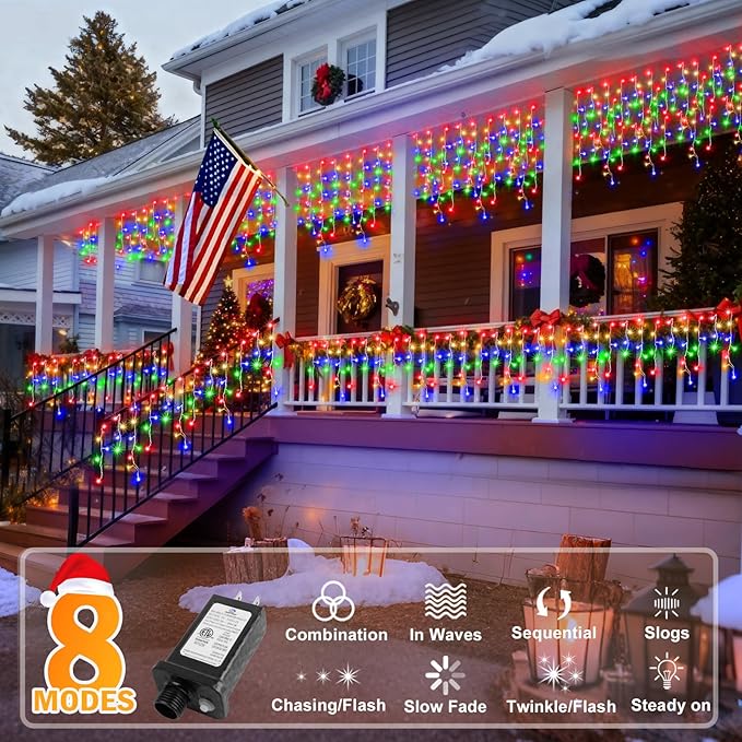 String Lights, 400 LED Outdoor Christmas Lights, 33 ft Multicolor