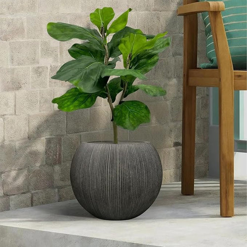 11.8" H X 14.5" D Round Plastic Planter - Image 2