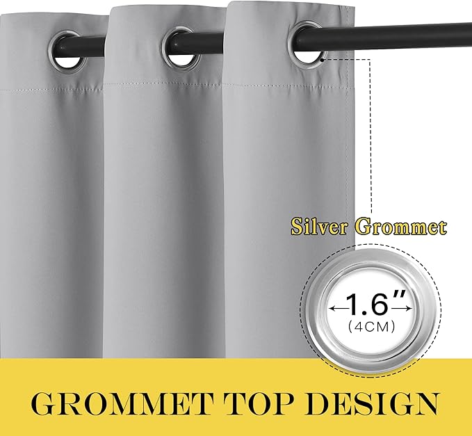 NICETOWN Room Darkening Short Curtain 54 inches Long - Image 6