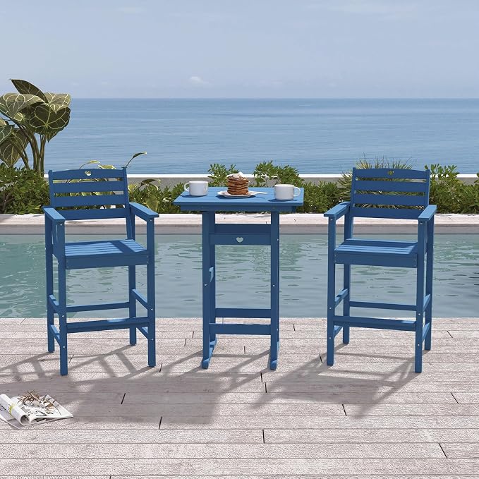 Patio Bar Table, Adirondack Table1 Pieces Set, Bar Height outdoor bar table Set - Image 2