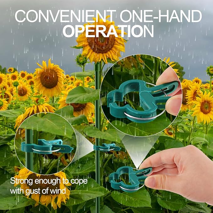 80 Pcs Plant Support Clips, Flower and Vine, Garden Tomato Plant Support Clips - Image 4