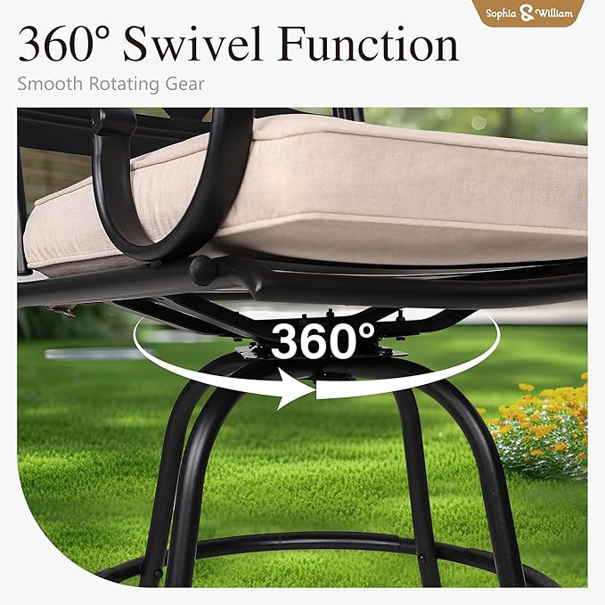 Sophia & William 7-Piece Outdoor Bar Set, Bar Height Patio Table and Chairs - Image 2