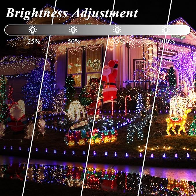 Indoor/Outdoor String Lights, 164FT 500 LED RGB Color Changing
