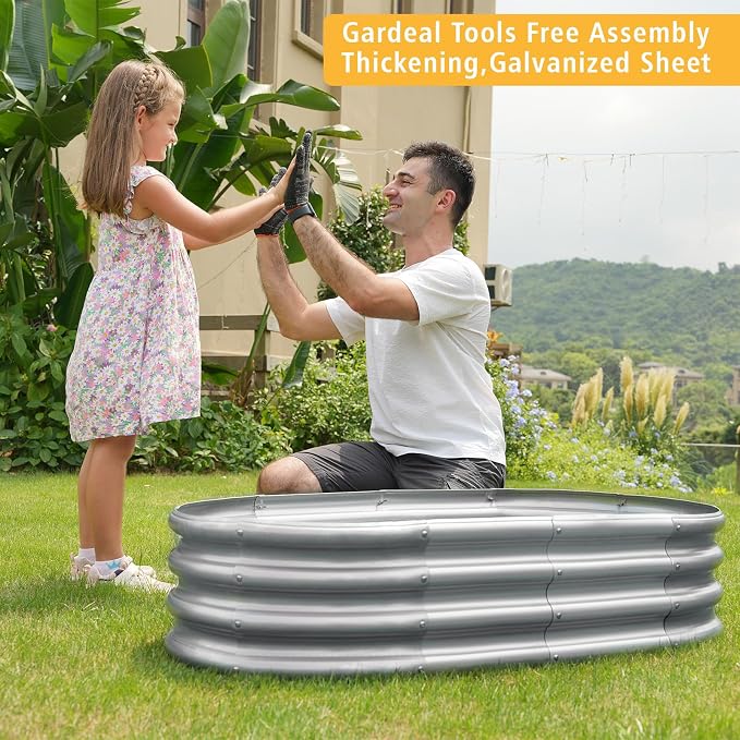 Garden 8x4x1ft Galvanized Raised Garden Bed Kit - Image 7