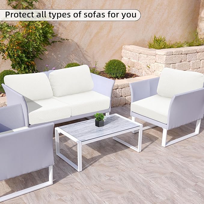 Sofa Covers for Outdoor Cushions, Stretch Fit, Multi-Piece Set