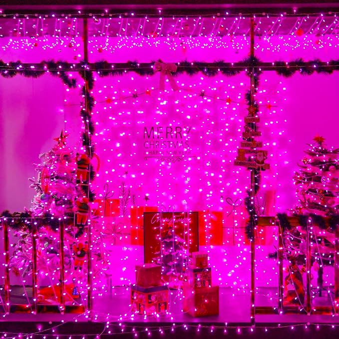 String Lights 500 LED Pink Waterproof Outdoor 165 Feet