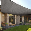 LOVE STORY Custom Size 8'x15' Dark Grey Sun Shade Sail Rectangle UV Block by LOVESTORY