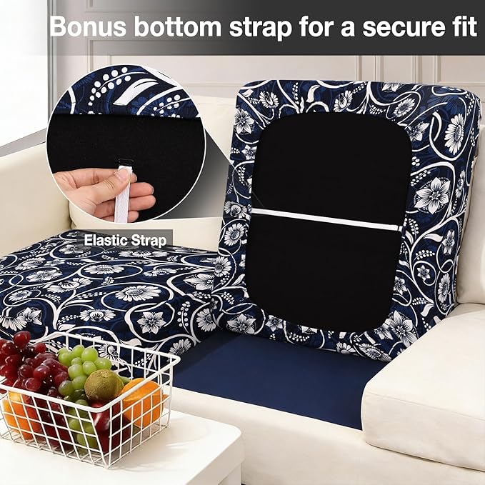Patio Cushion Covers, 4-Piece Stretch Set in Baroque