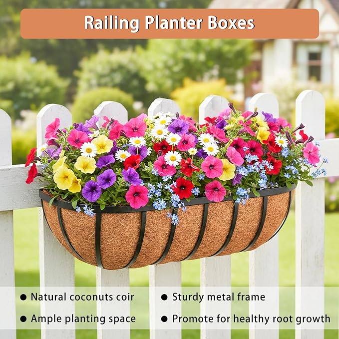 30'' Window Box Railing Planter - Image 2