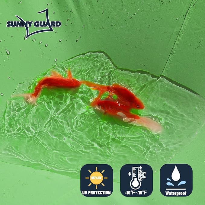 SUNNY GUARD Waterproof Sun Shade Sail 7'x7'x7' Lemon Green Triangle UV Block - Image 2
