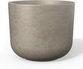 Kante Round Concrete Planter, 11 Inch Dia Classic Style Large Plant Pot by Kante